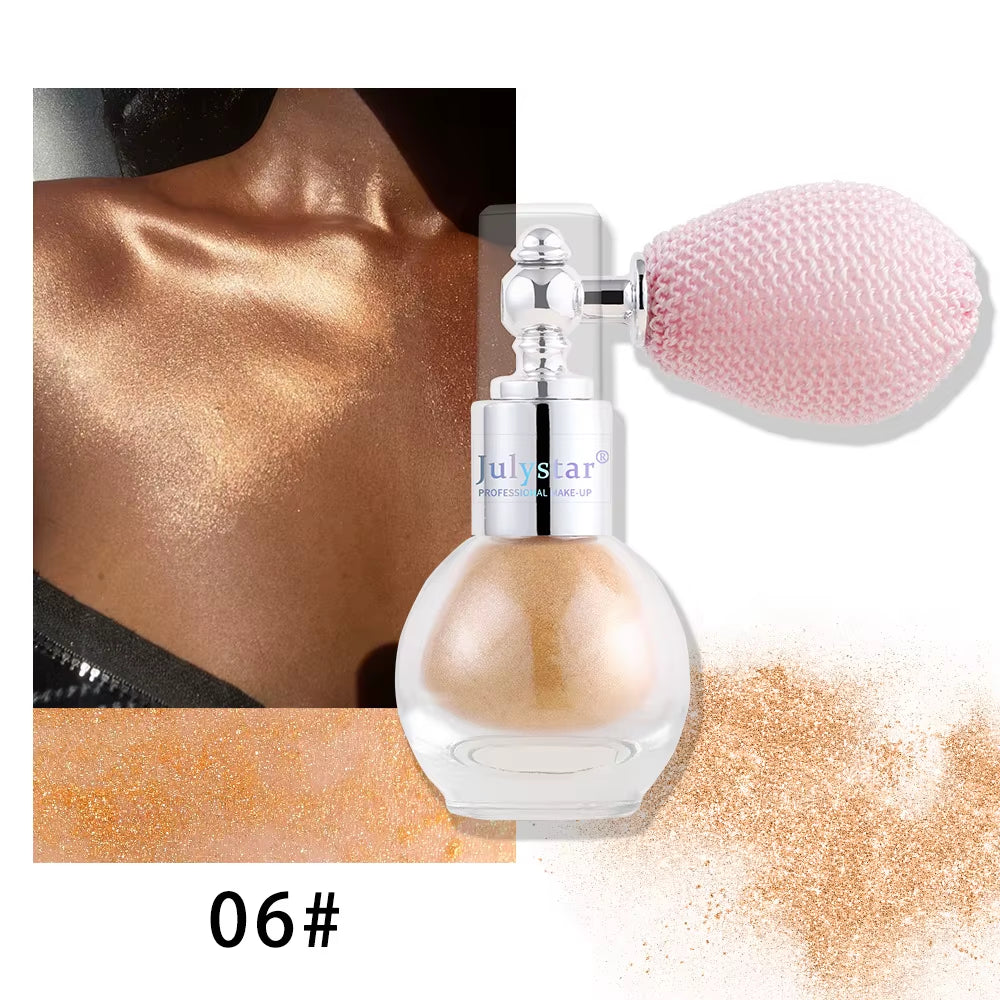 Popular Shimmer Liquid Highlighter Makeup Fine Glitter Brightening Cosmetic for Face Contour and Body Shiny Daily Party Make‑Up