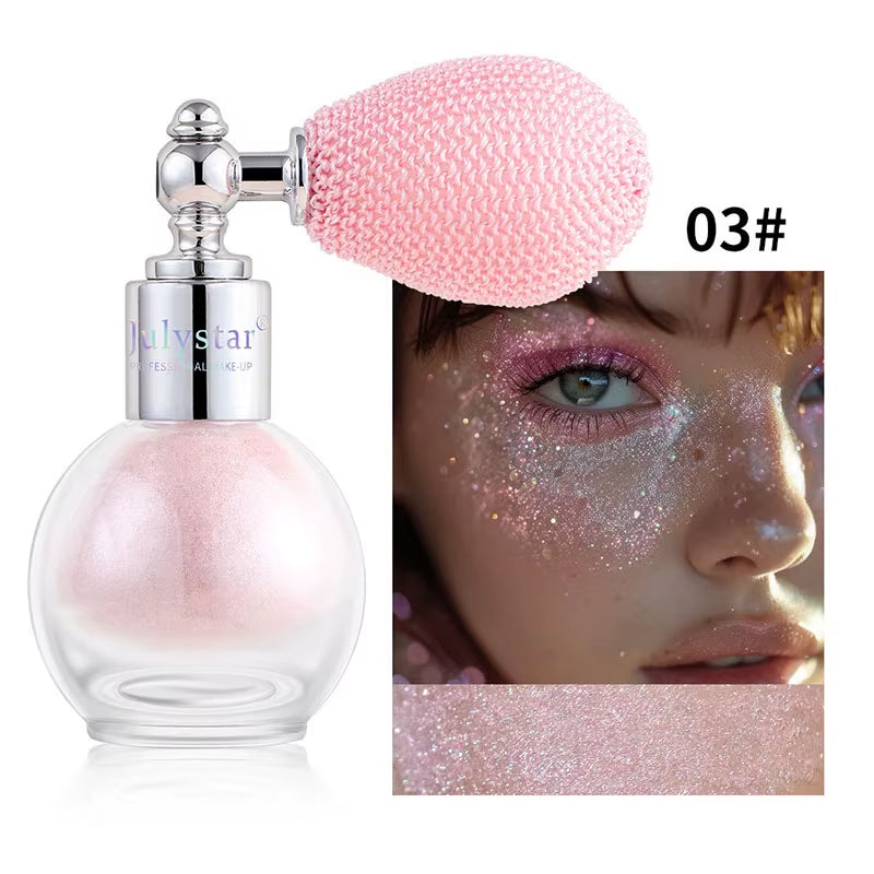Diamond High Gloss Glitter Spray Highlighter Powder Brighten Polarization Fairy Powder Face Body Illuminator Makeup Cosmetics