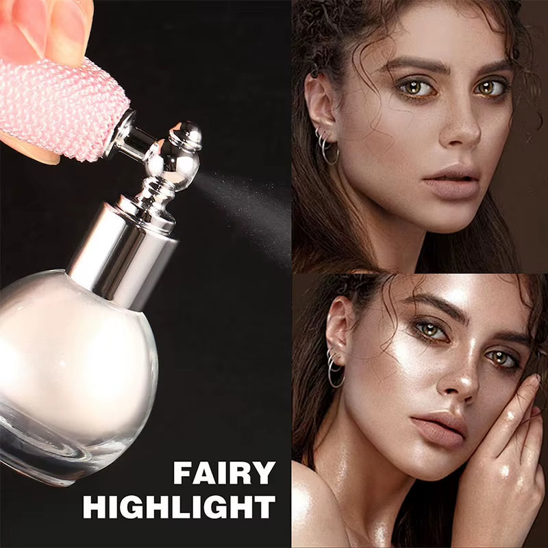 Diamond High Gloss Glitter Spray Highlighter Powder Brighten Polarization Fairy Powder Face Body Illuminator Makeup Cosmetics