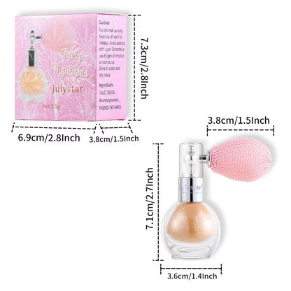 Diamond High Gloss Glitter Spray Highlighter Powder Brighten Polarization Fairy Powder Face Body Illuminator Makeup Cosmetics