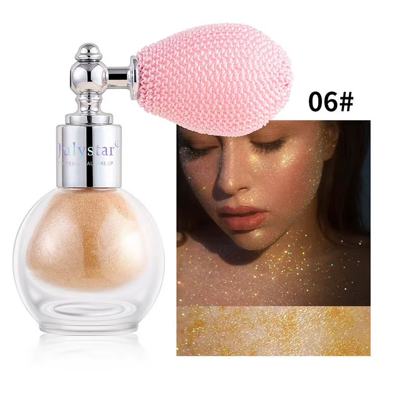 Diamond High Gloss Glitter Spray Highlighter Powder Brighten Polarization Fairy Powder Face Body Illuminator Makeup Cosmetics